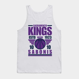 Sacramento Kings Sabonis 10 Basketball Retro Tank Top